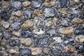 Flint wall from Norfolk, England. Royalty Free Stock Photo