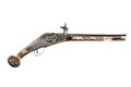 Flintlock & gunpowder wheel lock pistol