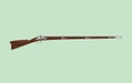 Flintlock rifle with green background