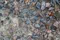 Flintstone pebbles structure of red stone for background