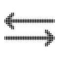 Flip Arrows Horizontally Halftone Dotted Icon