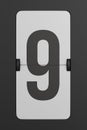 Flip black scoreboard number. 3D illustration