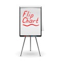Flip Chart Vector. Office Whiteboard For Business Training. Illustration
