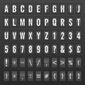 Flip clock alphabet