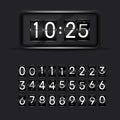 Flip clock numbers.