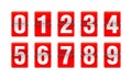 Flip countdown clock - red counter timer Royalty Free Stock Photo