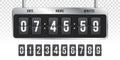 Flip countdown clock vector timer counter Royalty Free Stock Photo