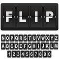 Flip countdown digital calendar clock numbers and letters. for your design Royalty Free Stock Photo