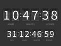 Flip countdown timer, hourly schedule