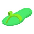 Flip flop icon, isometric style