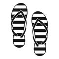 Flip flop icon, simple style