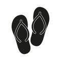 Flip flop icon. Simple vector illustration Royalty Free Stock Photo