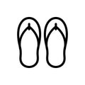 Flip flop vector thin line icon