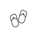 Flip flop outline icon Royalty Free Stock Photo