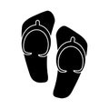 flip flop sandals beach pictogram Royalty Free Stock Photo