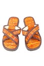 Flip flop sandals beach shoes on white background Royalty Free Stock Photo