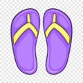 Flip flop sandals icon, cartoon style Royalty Free Stock Photo