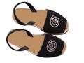 Flip flop summer shoes with clipping path