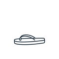 Flip flop vector icon isolated on white background. Outline, thin line Flip flop icon for website design and mobile, app Royalty Free Stock Photo