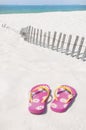 Flip flops at the beach Royalty Free Stock Photo