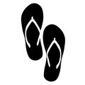 Flip-flops in black and Royalty Free Stock Photo