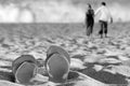 Flip flops and couple Royalty Free Stock Photo
