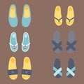 Flip flops design vector illustration graphic beach casual footwear slipper beauty relax shoe clothing