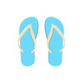 Flip Flops Flat Illustration. Clean Icon Design Element on Isolated White Background Royalty Free Stock Photo