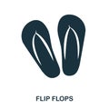 Flip Flops icon. Flat style icon design. UI. Illustration of flip flops icon. Pictogram isolated on white. Ready to use Royalty Free Stock Photo