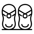 Flip flops icon, outline style Royalty Free Stock Photo