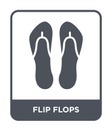 flip flops icon in trendy design style. flip flops icon isolated on white background. flip flops vector icon simple and modern Royalty Free Stock Photo