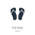 Flip flops icon vector. Trendy flat flip flops icon from brazilia collection isolated on white background. Vector illustration can Royalty Free Stock Photo