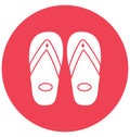 Flip Flops Isolate Vector Icon Editable