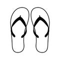 Flip flops isolated icon