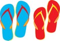 Flip flops isolated on a white background