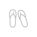 flip-flops outline icon. Element of spa for mobile concept and web apps icon. Outline, thin line icon for website design and Royalty Free Stock Photo