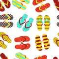 flip-flops sand beach sand vector Royalty Free Stock Photo