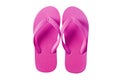 Flip flops sandals bright pink isolated on white background Royalty Free Stock Photo