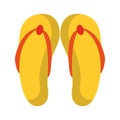 Flip flops sandals cartoon isolated symbol