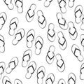 Flip flops seamless pattern Royalty Free Stock Photo