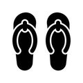 Flip-flops vector, Summer party related solid icon