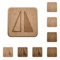 Flip horizontal wooden buttons