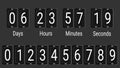 Flip scoreboard countdown counter timer.