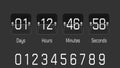 Flip scoreboard countdown counter timer.