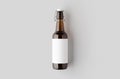 Flip top beer bottle mockup with a blank label Royalty Free Stock Photo