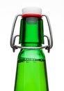 Flip top cap beer bottle green glass Royalty Free Stock Photo