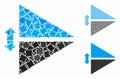 Flip vertically Composition Icon of Rugged Parts
