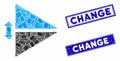Flip Vertically Mosaic and Grunge Rectangle Watermarks