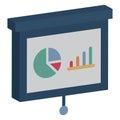 Flipchart, graph presentation Isolated isolated vector icon which can easily modify which can easily modify or edit Royalty Free Stock Photo