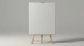 The flipchart stands alone on a white background as a 3D illustration Royalty Free Stock Photo